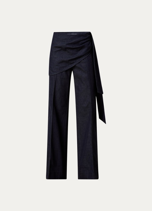 Zimmermann High waist flared jeans met donkere wassing - voorkant 2 indigo
