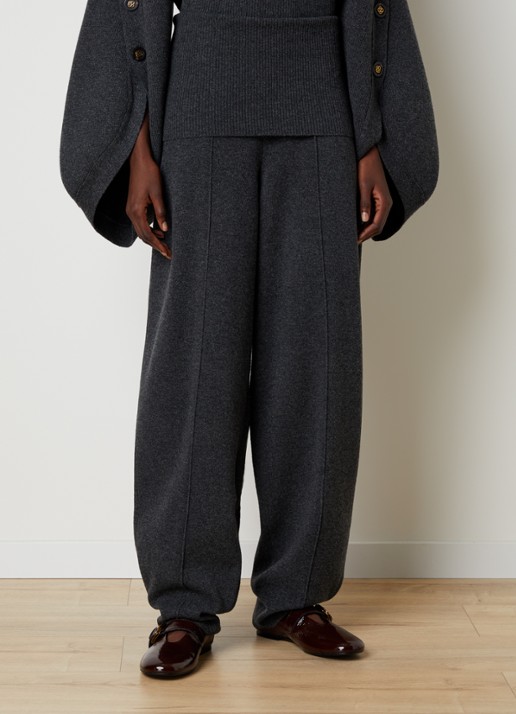 Zimmermann High waist wide fit broek in wolblend