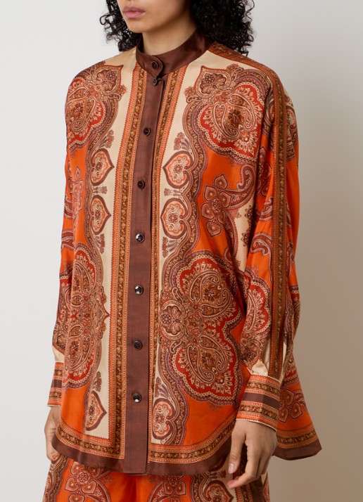 Zimmermann Mahon Dolman blouse van zijde met print