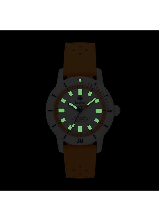 Zodiac Compression Diver horloge ZO9591 - detail 7 wit