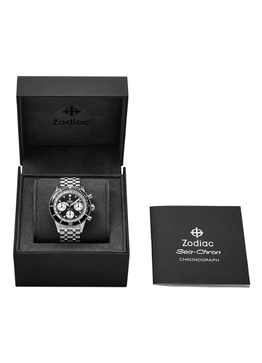 Zodiac Sea-Chron horloge ZO3604 - detail 5 zilver