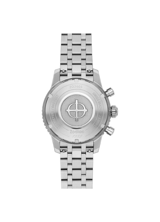 Zodiac Sea-Chron horloge ZO3605 - detail 3 zilver