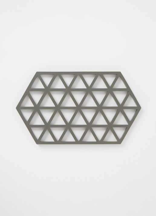 Zone Triangles onderzetter 24 cm - voorkant 2 olijfgroen