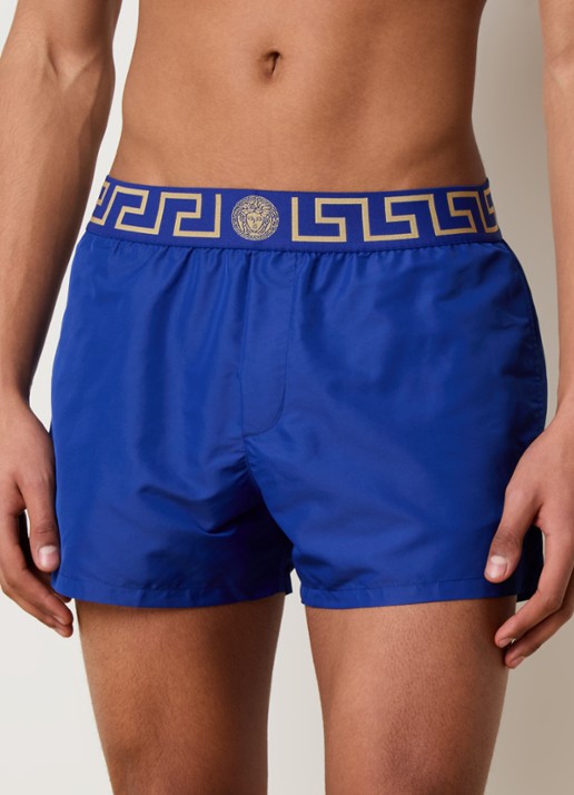 Zwemshorts met logoband - detail 3 blauw