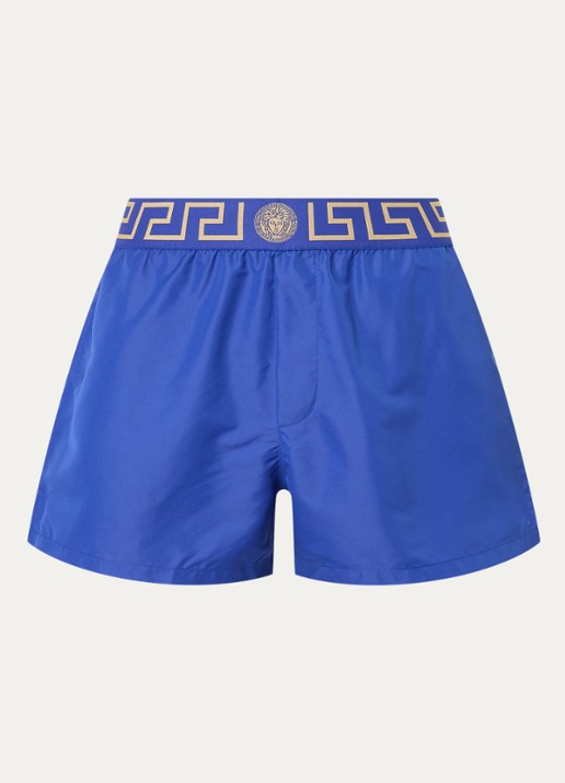 Zwemshorts met logoband - voorkant blauw