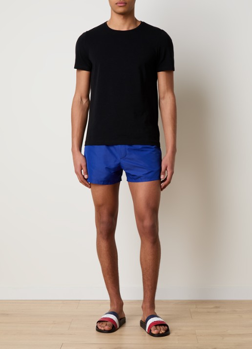 Zwemshorts met logoband - voorkant 2 blauw
