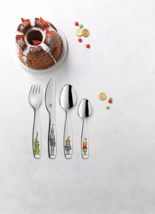 Zwilling Eckbert kinderbestekset 4-delig  - achterkant zilver