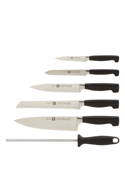Zwilling FOUR STAR messenblok met messenset 5-delig - detail 2 naturel