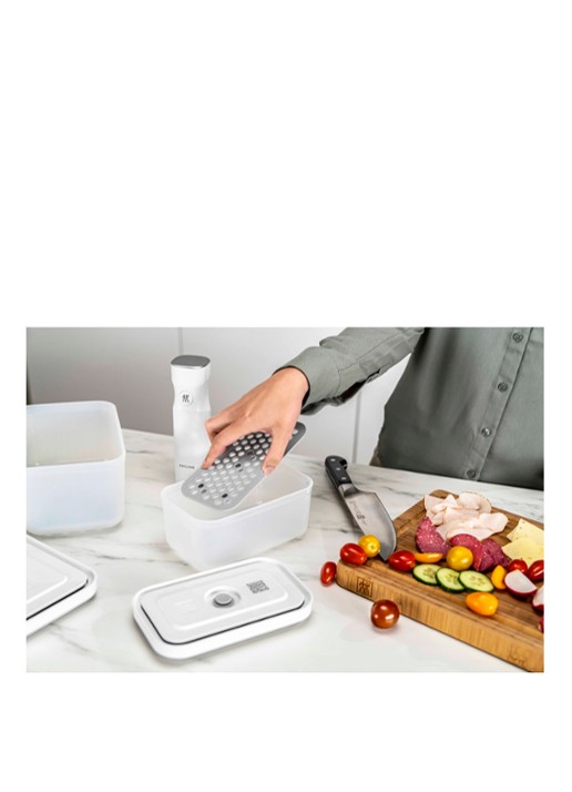 Zwilling Fresh & Save Drip tray voor plastic bewaardoos set van 2 - voorkant 2 lichtgrijs