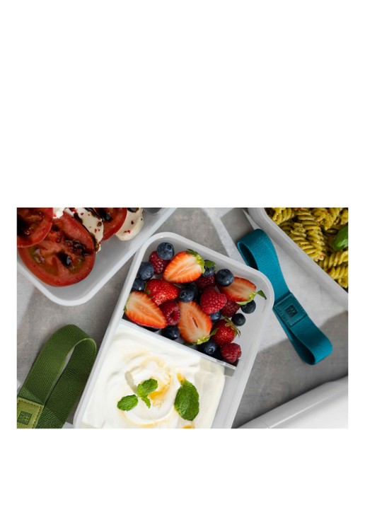 Zwilling Fresh & Save vacuüm lunchbox flat 22 x 15 x 6,5 cm - voorkant 2 gebroken wit