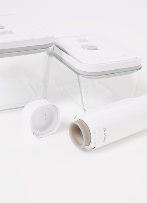 Zwilling Fresh & Save vacuüm starter set 7-delig - detail gebroken wit