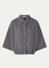Blouse met kraag - Donkergrijs