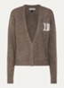 Grofgebreid vest in alpaca wolblend met ingebreid logo - Beige