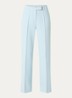 Chantalle high waist wide fit pantalon met persplooi en structuur - Lichtblauw