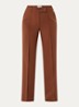 Chantalle mid waist flared fit broek met steekzakken - Bruin