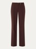 Chantalle mid waist flared fit broek met steekzakken - Bordeauxrood