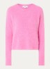 Feline fijngebreide trui in alpaca wolblend - Roze