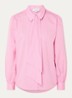 Fenne blouse met sjaalkraag en streepprint - Roze