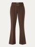 Glenn mid waist flared fit pantalon met ceintuur en steekzakken - Hazelnootbruin