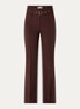 Glenn mid waist flared fit pantalon met ceintuur en steekzakken - Bordeauxrood