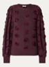Isha top met bloemenprint - Bordeauxrood