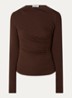 Jalisse top in wolblend met asymmetrische hals - Wit