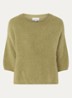 Lani fijngebreide top in alpaca wolblend - Khaki