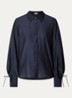 Marel blouse met metallic finish - Donkerblauw