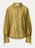 Marel blouse met metallic finish - Mosterd