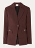 Toulon single-breasted blazer met schoudervulling - Bordeauxrood