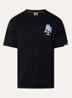 T-shirt met logo- en backprint - Zwart