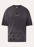 T-shirt met logo- en backprint - Antraciet