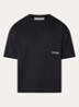 Box T-shirt met logo- en backprint - Zwart