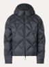 Puffer jack met donsvulling en quilt patroon - Antraciet