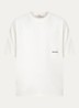 T-shirt met logo- en backprint - Gebroken wit