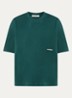 T-shirt met logo- en backprint - Donkergroen