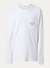 Longsleeve met borstzak en logo - Wit