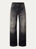 Loose fit jeans met gekleurde wassing - Zwart