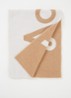 Sjaal in wolblend met logoprint 200 x 40 cm - Beige