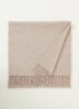 Sjaal van wol 200 x 45 cm - Donkerbeige