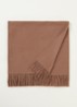 Sjaal van wol 200 x 45 cm - Bordeauxrood