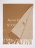 Sjaal van wol met logoprint 180 x 40 cm - Camel
