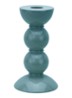 Bobbin kandelaar 14 cm - Blauwgrijs