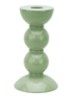 Bobbin kandelaar 14 cm - Lindegroen