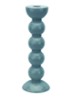 Bobbin kandelaar 24 cm - Blauwgrijs