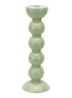 Bobbin kandelaar 24 cm - Lindegroen