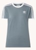 3 Stripes T-shirt met logoborduring - Staalblauw