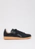 Army sneakers met suède details - Zwart