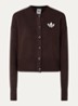 Fijngebreid vest met logo - Bruin
