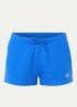 High waist straight fit korte joggingbroek - Blauw